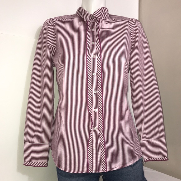 Harve Benard Candy Striped Cotton Button Up Shirt - Picture 1 of 9
